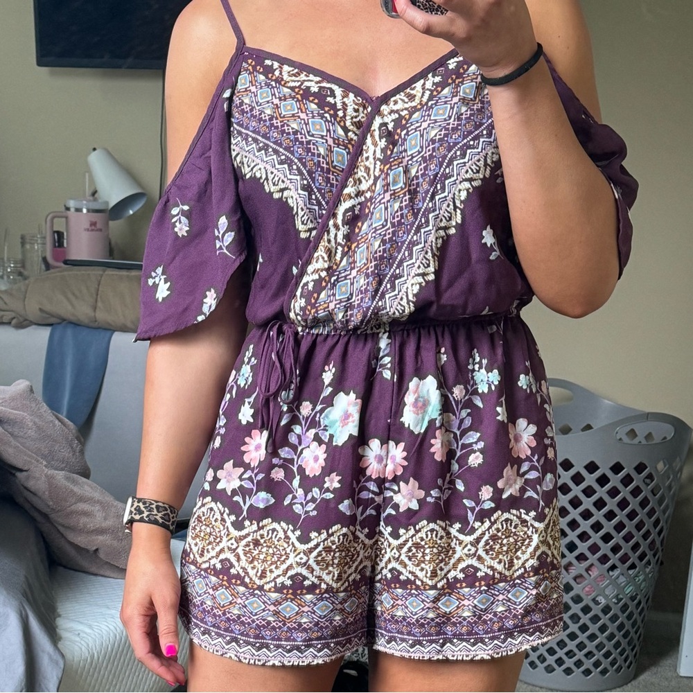 Floral Romper with pockets
